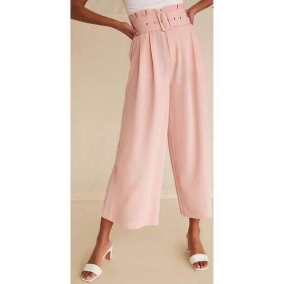 Forever 21 Pants - High-Rise Belted Palazzo Pants